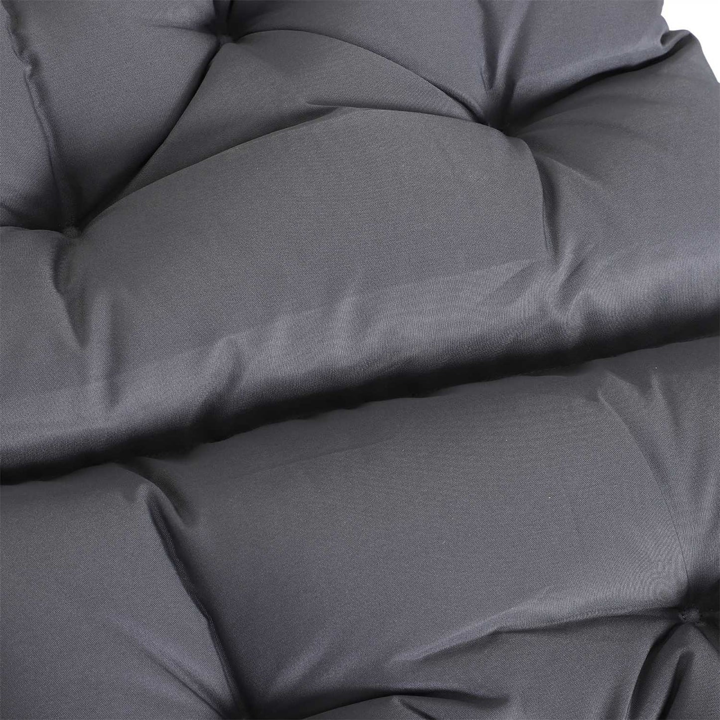Set of 2 gray seat cushions for garden chair with low back