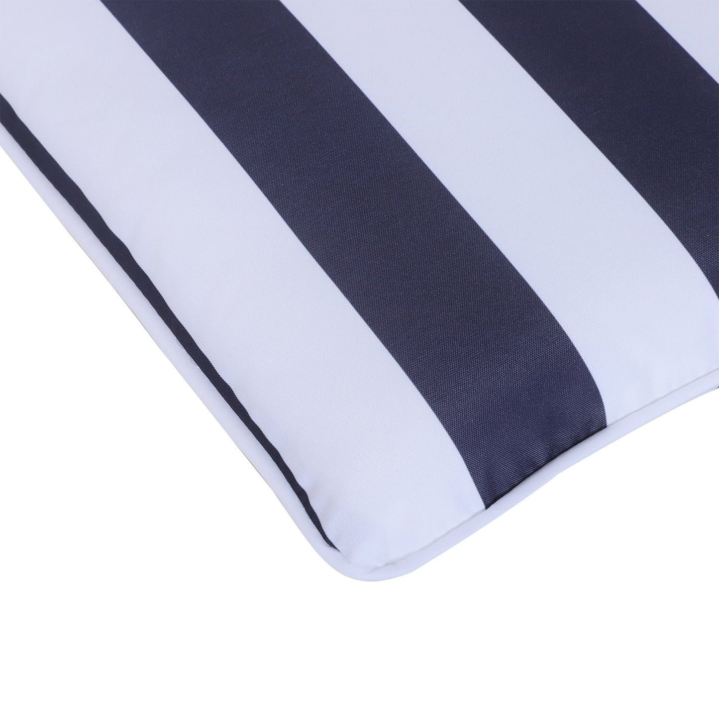 Seat cushion set, polyester-cotton, blue/white, 42x42 cm