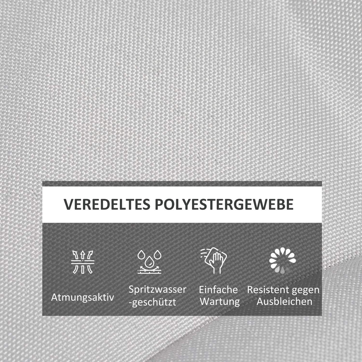 Light gray seat cushions with ties - Set of 6, 40x40 cm