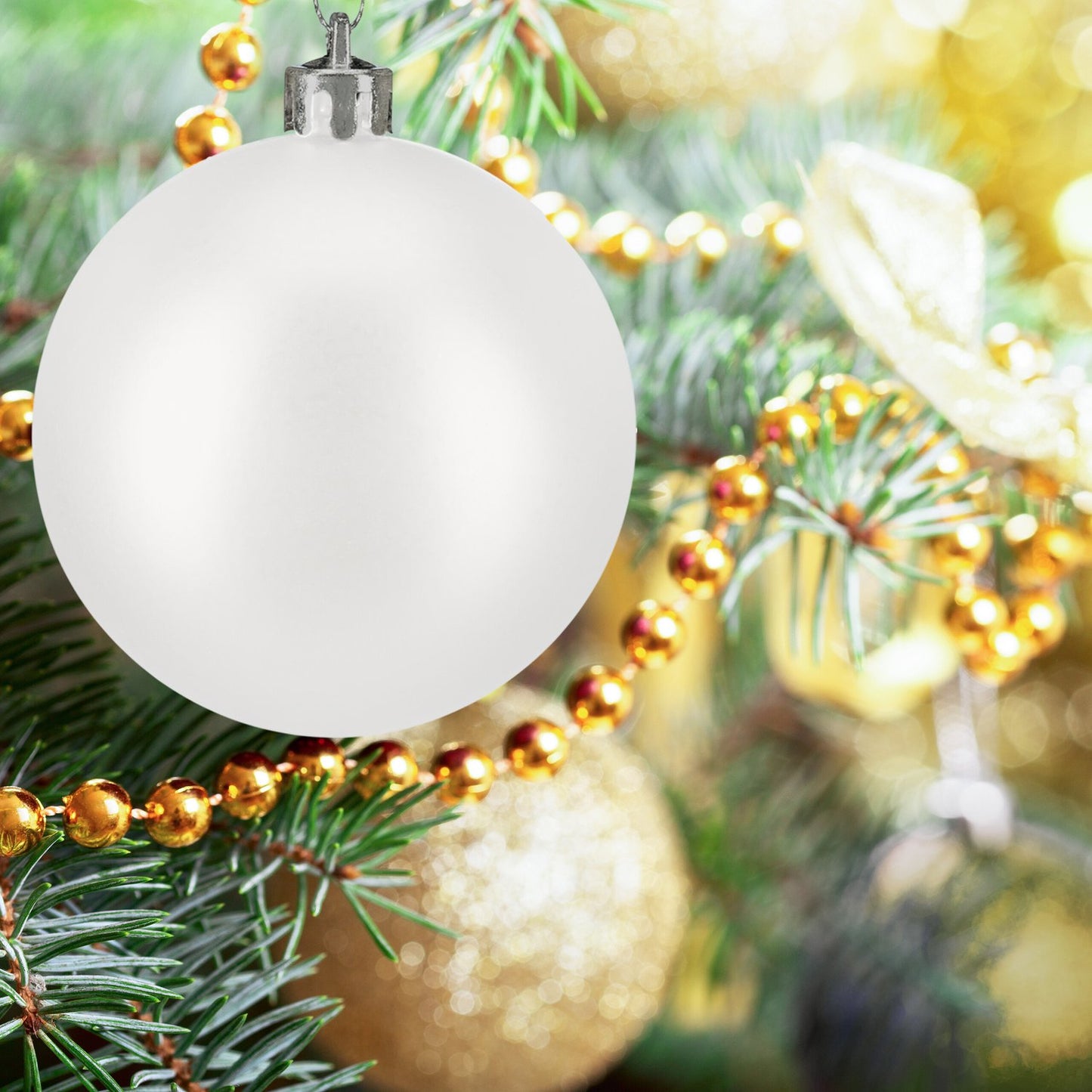 Set of 100 Glossy Christmas Tree Baubles