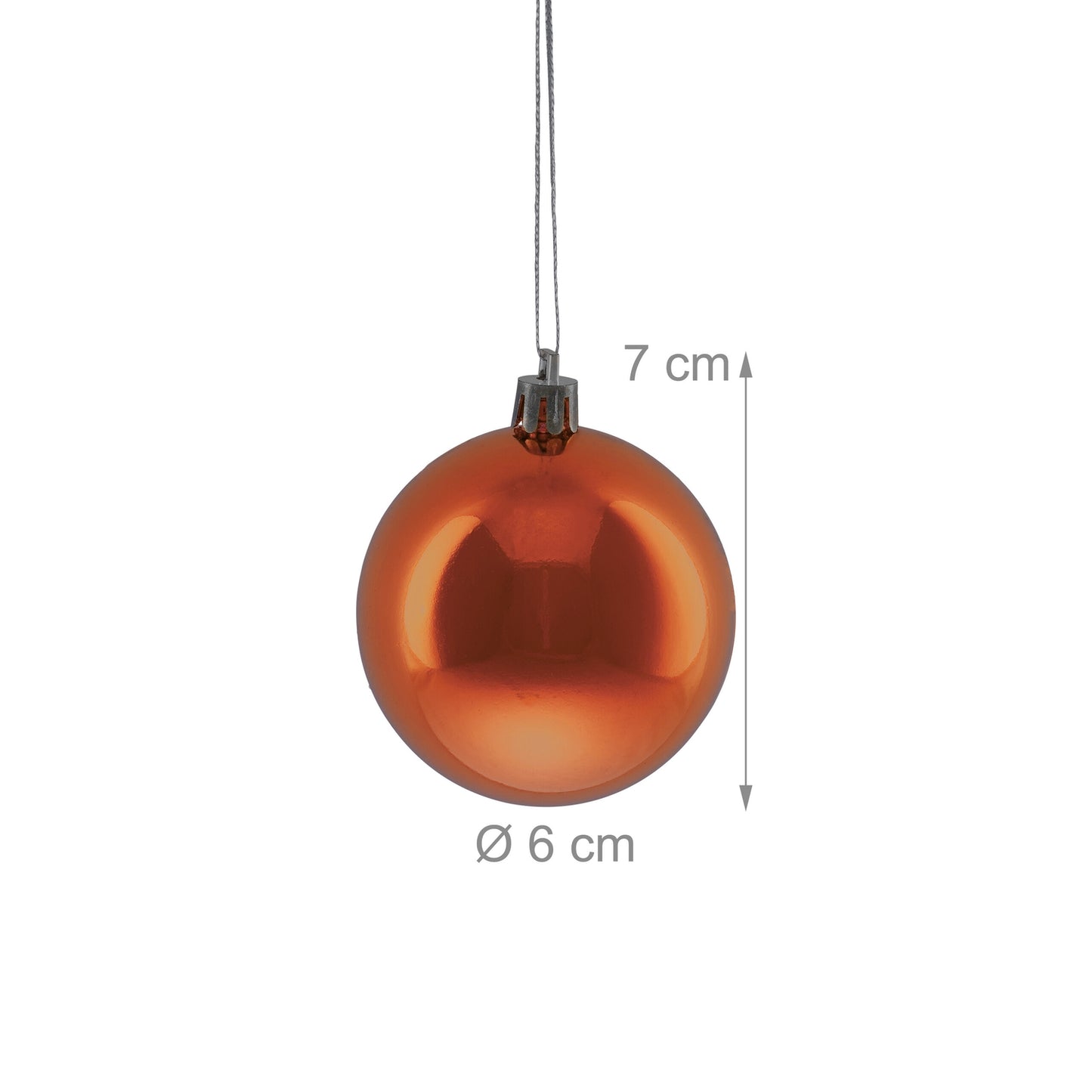 Set of 100 Glossy Christmas Tree Baubles