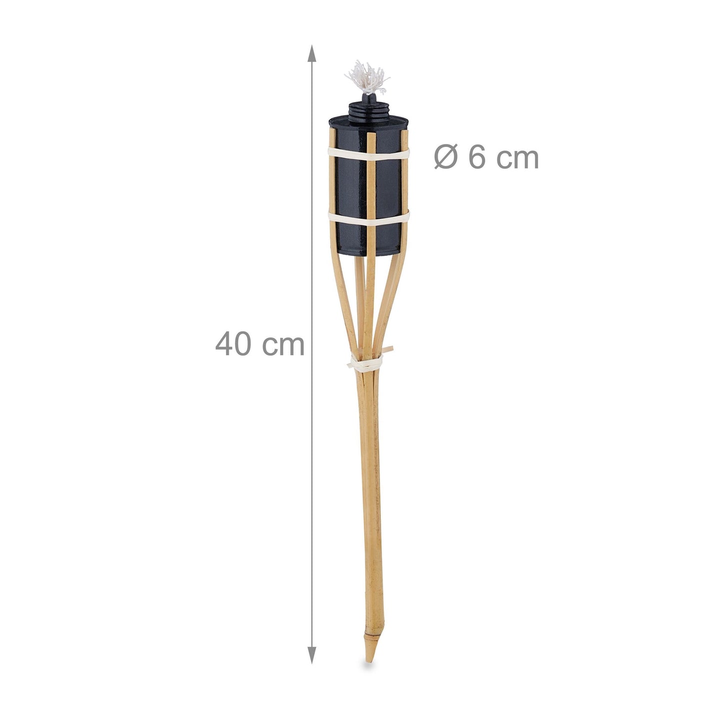 Set of 10 Garden Torches 40cm