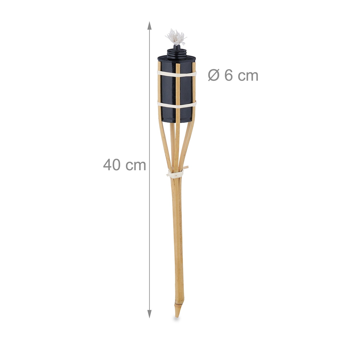 Set of 10 Garden Torches 40cm
