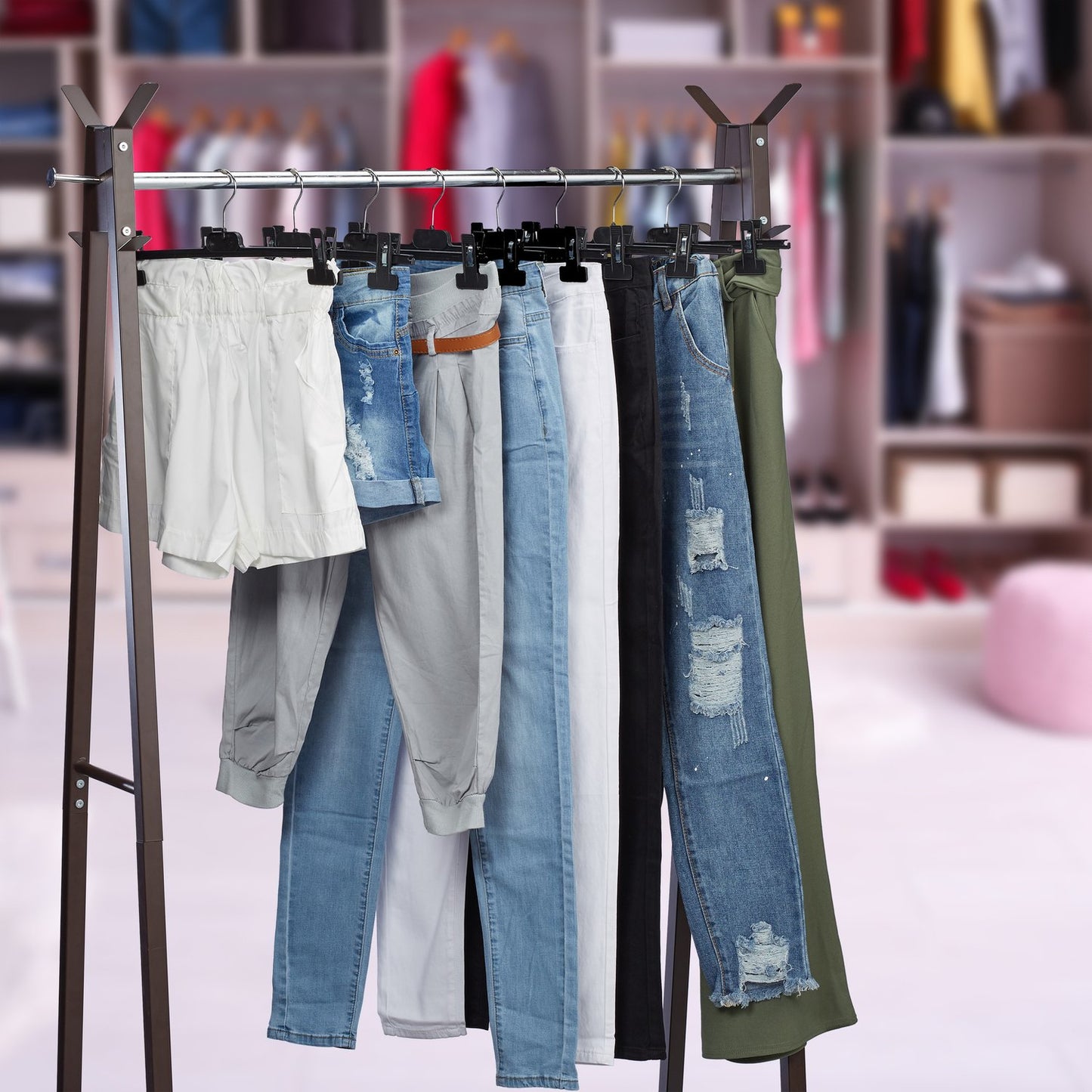 Set of 10 Plastic Pants Holders
