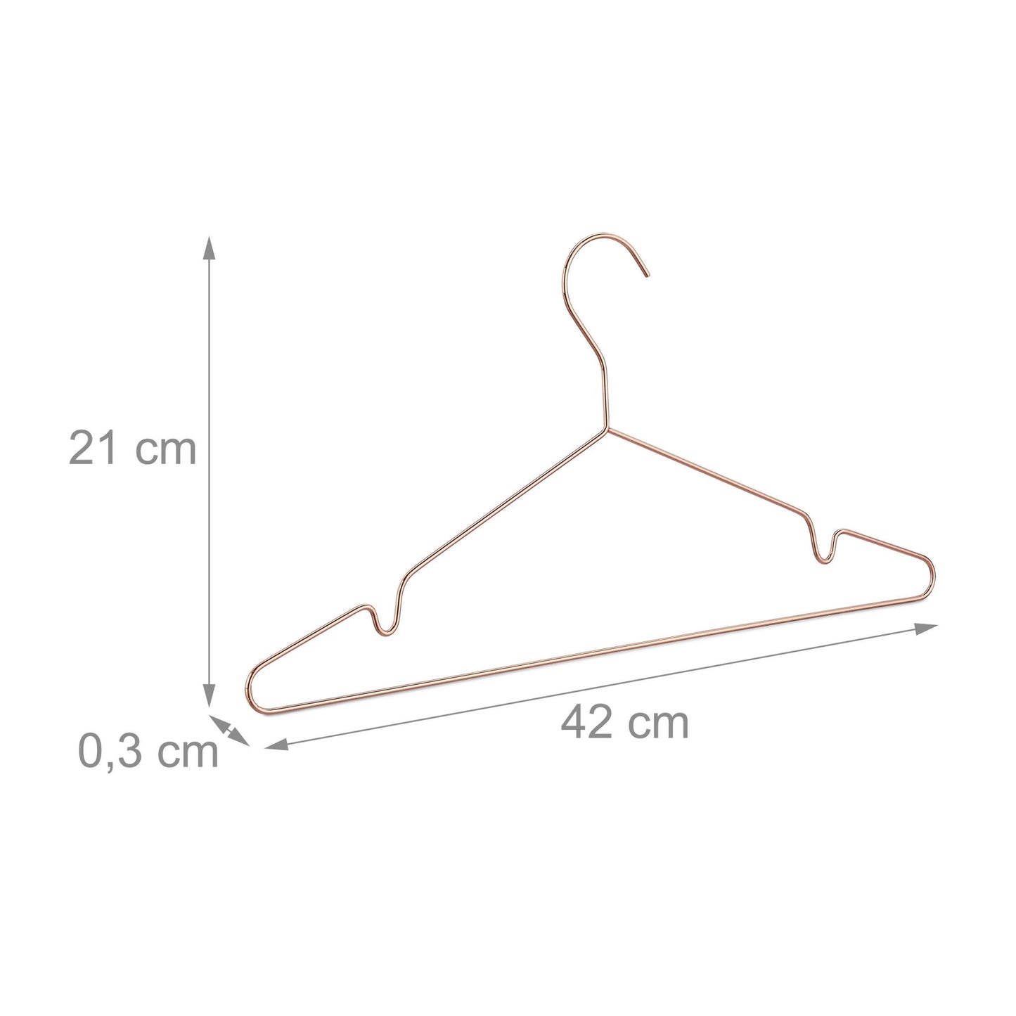 Set of 10 Rosé-Golden Coat Hangers
