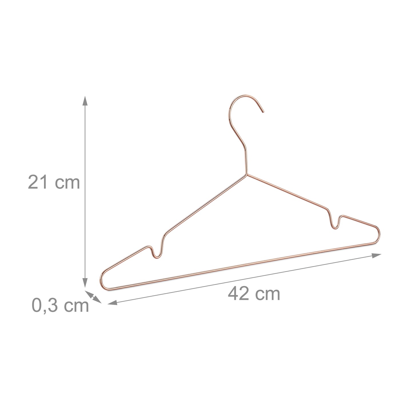 Set of 10 Rosé-Golden Coat Hangers