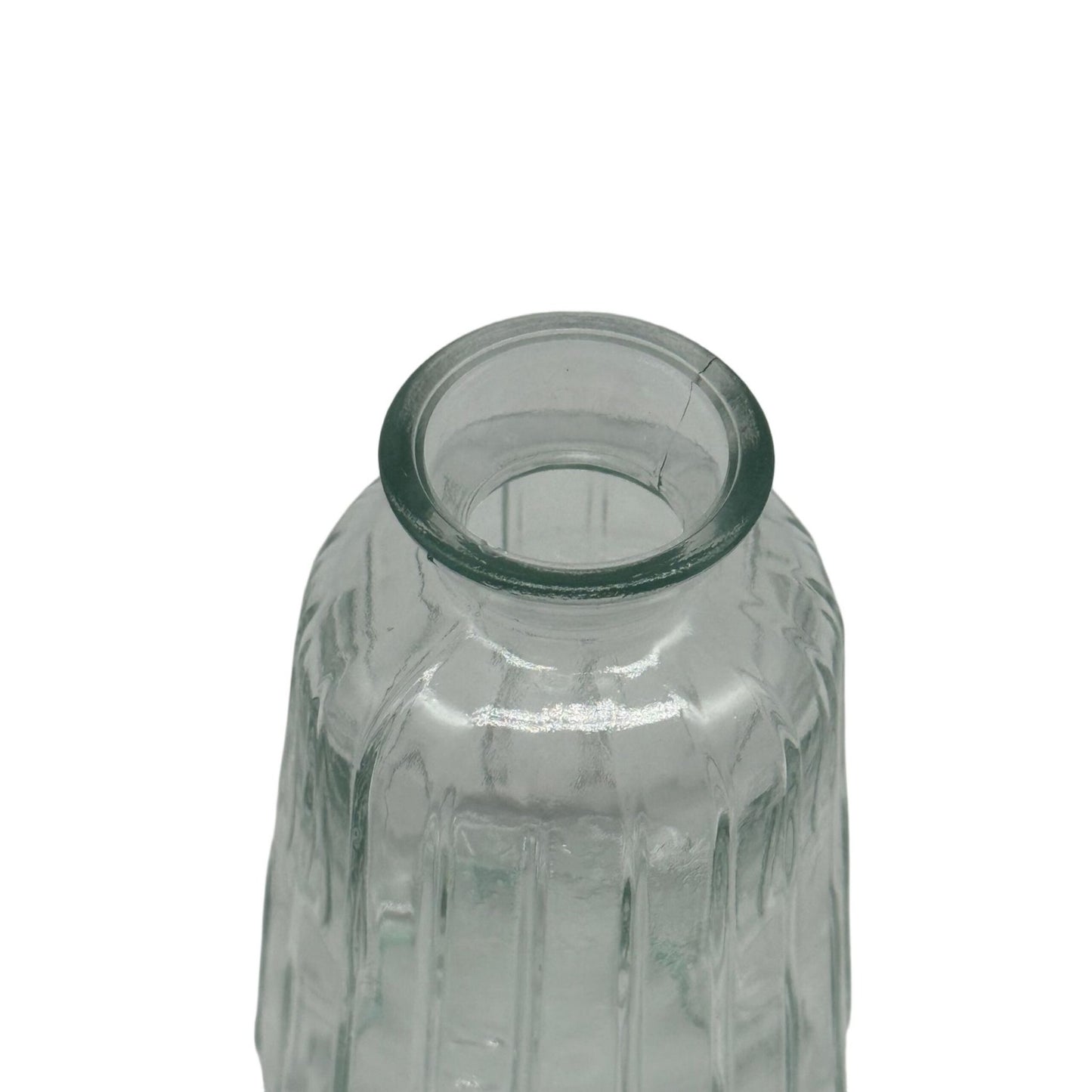 Set of 10 Textured Glass Decorative Vases