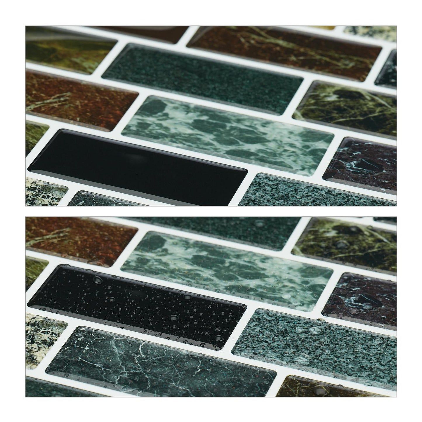 Set of 10 Tile Stone Wall Stickers