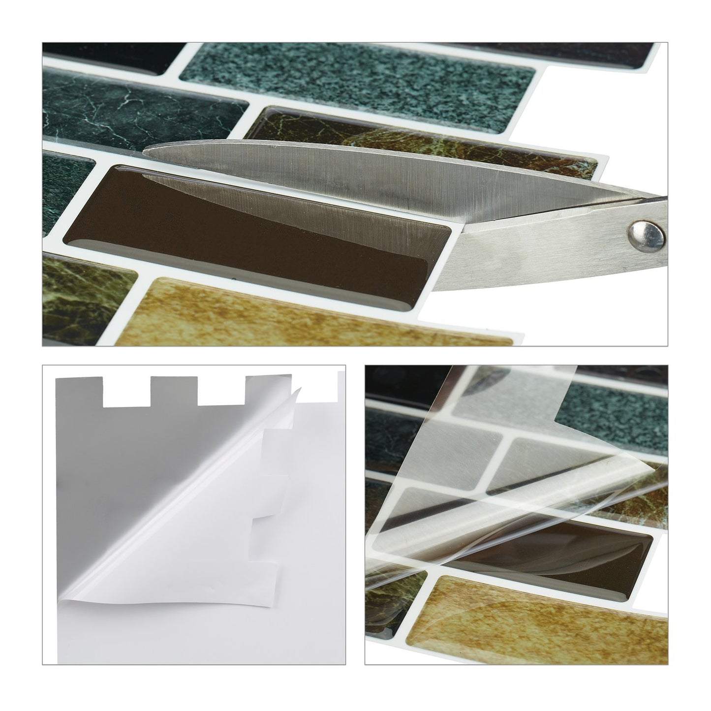 Set of 10 Tile Stone Wall Stickers