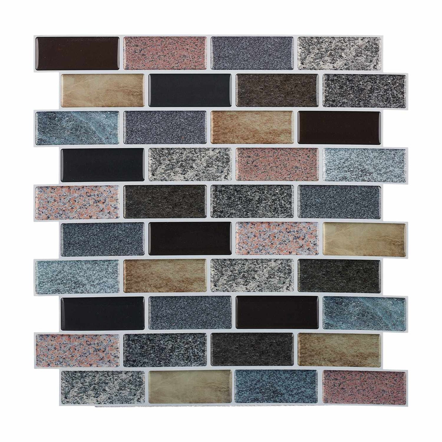 Set of 10 Tile Stone Wall Stickers