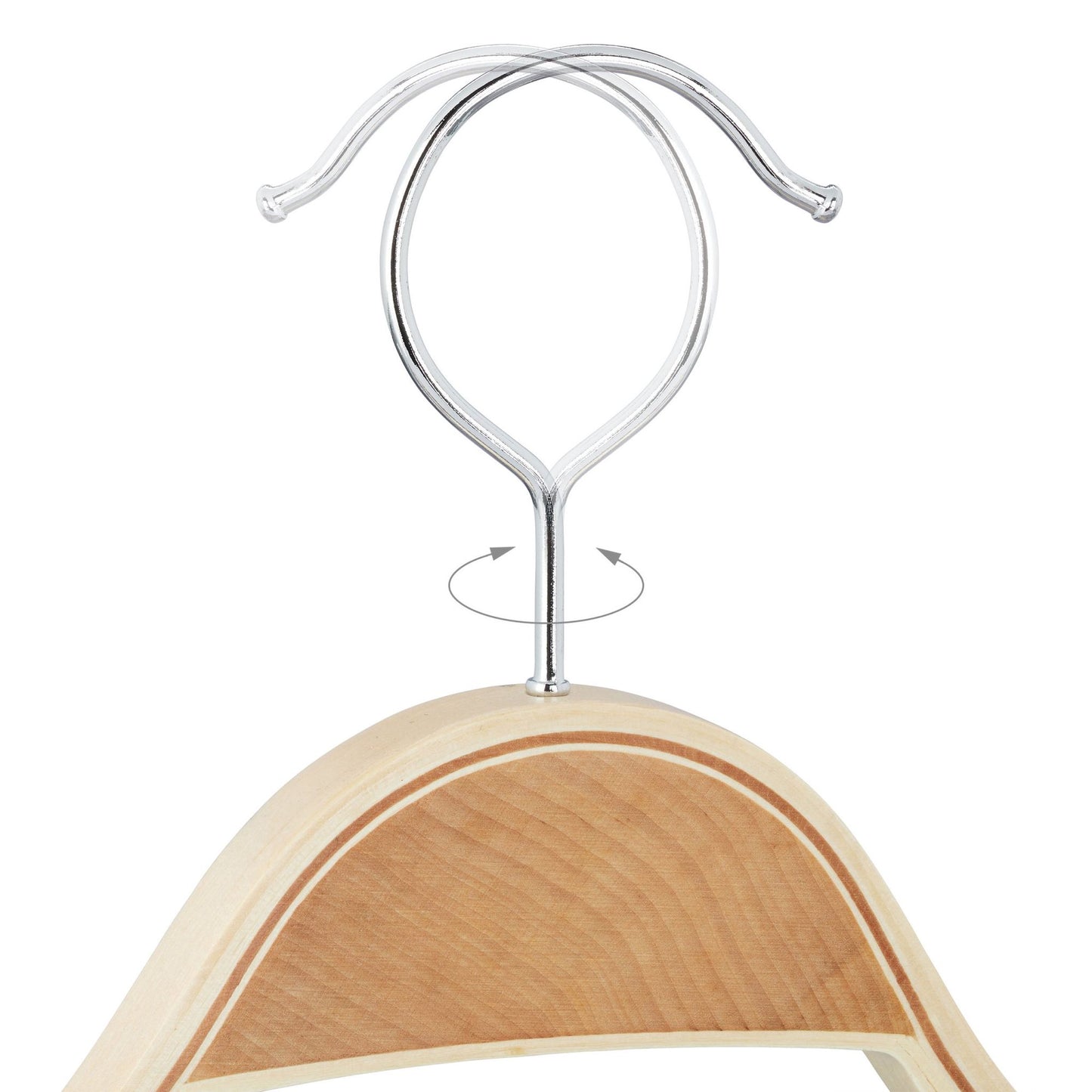 Set of 10 Wooden Clothes Hangers