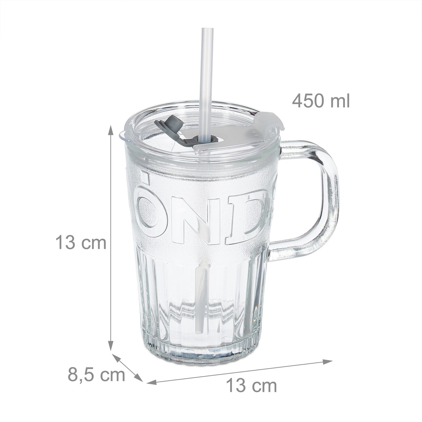 Set of 10 drinking glasses with handles