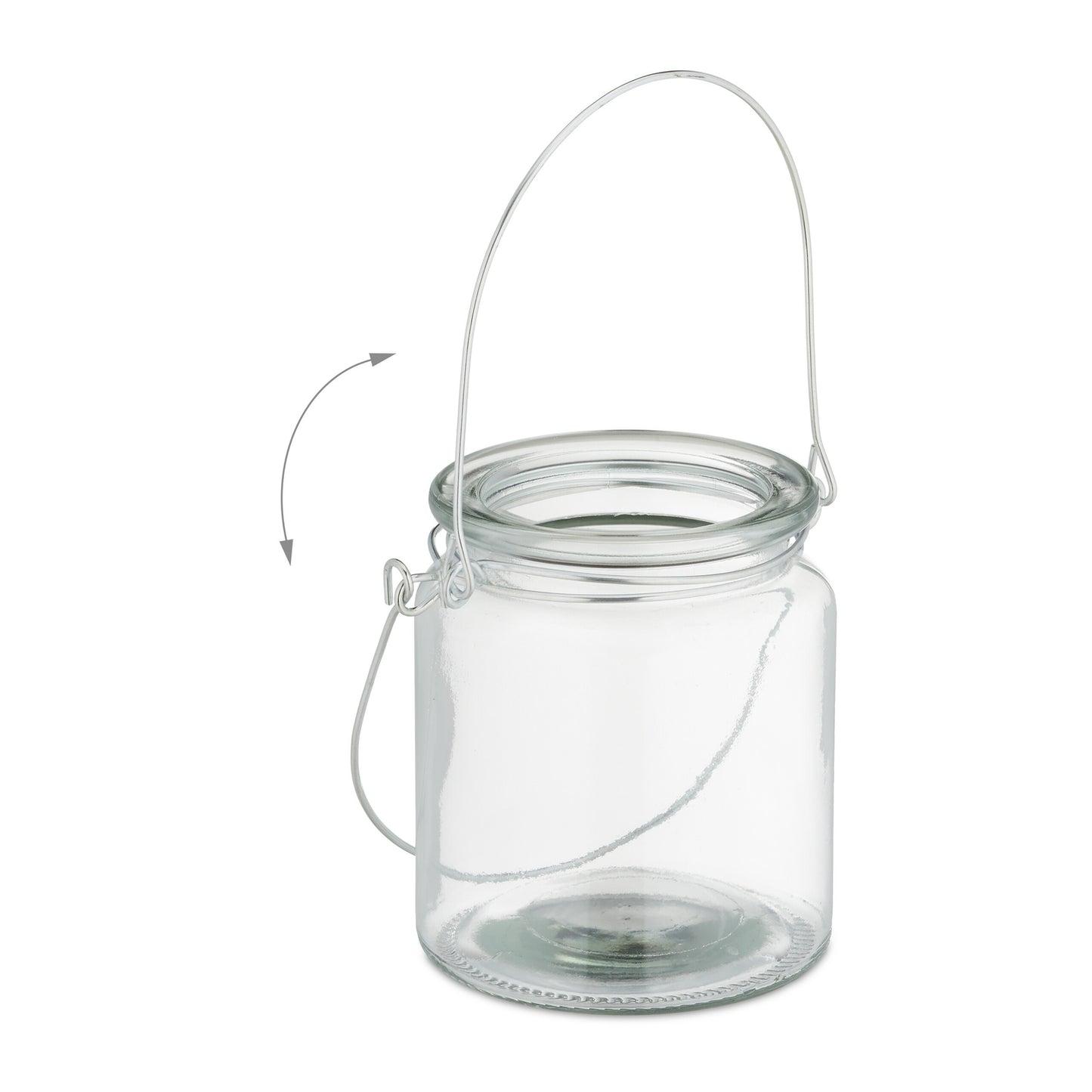 Set of 12 Glass Candle Lanterns with Handles