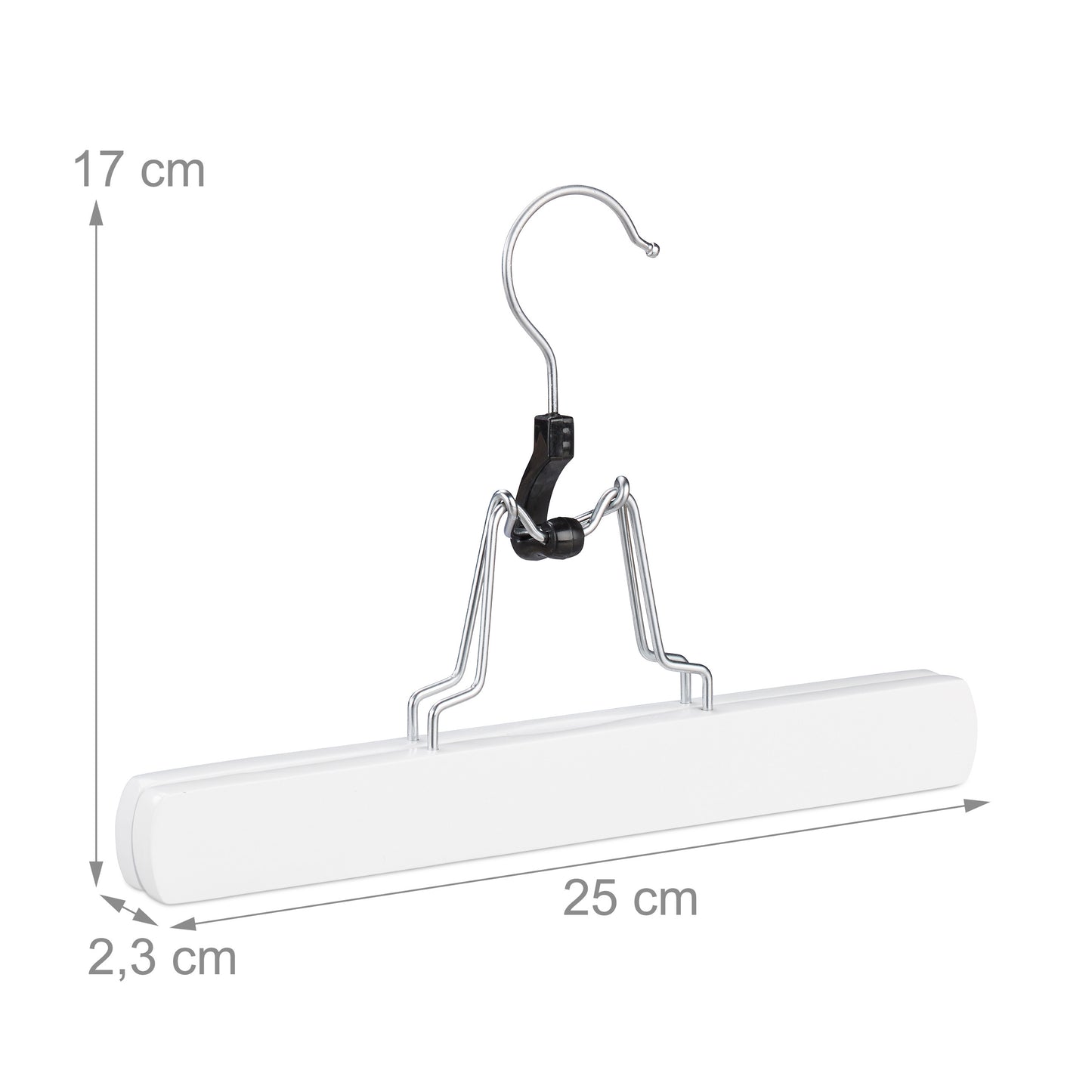 Set of 12 White Trouser Hangers
