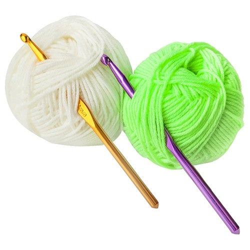 Set of 12 crochet hooks.