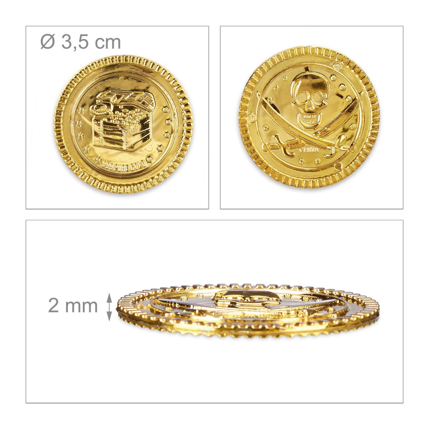 Set of 144 gold coins