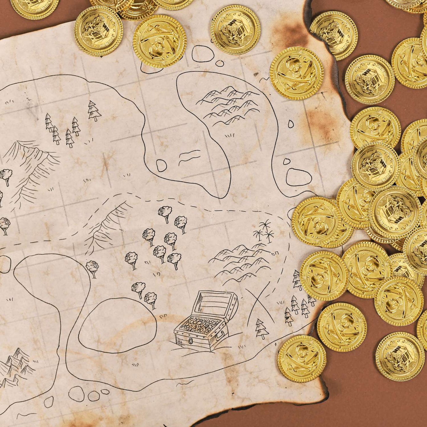 Set of 144 gold coins