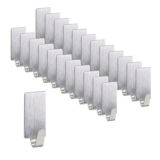 <p>Stainless steel adhesive hooks offer effortless organization, transforming any space with easy installation and strong hold. Perfect for hanging towels, keys, and more without tools or drilling.</p>

<ul>
<li>Install easily: peel, stick, and hang—no to