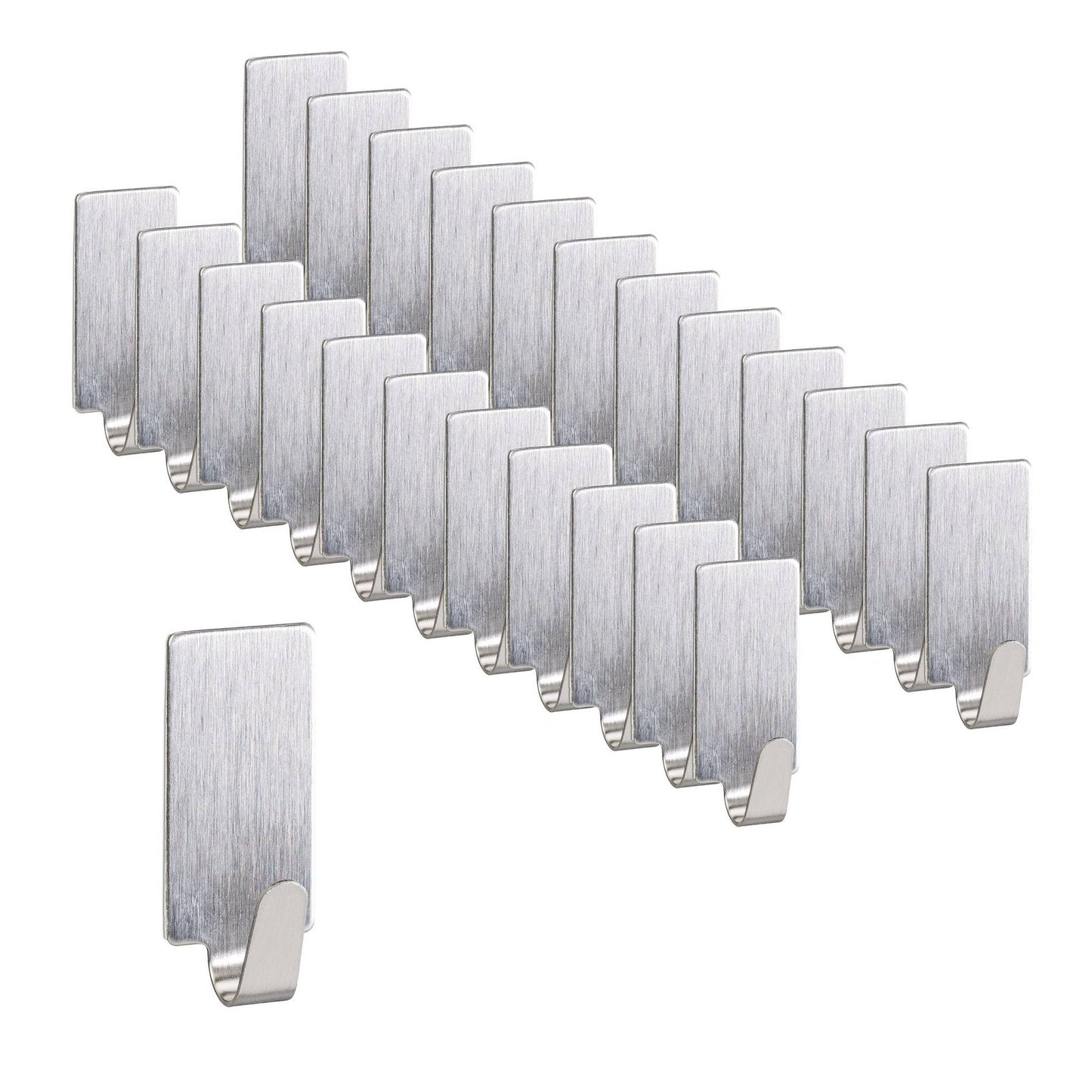 Set of 24 Rectangular Adhesive Hooks