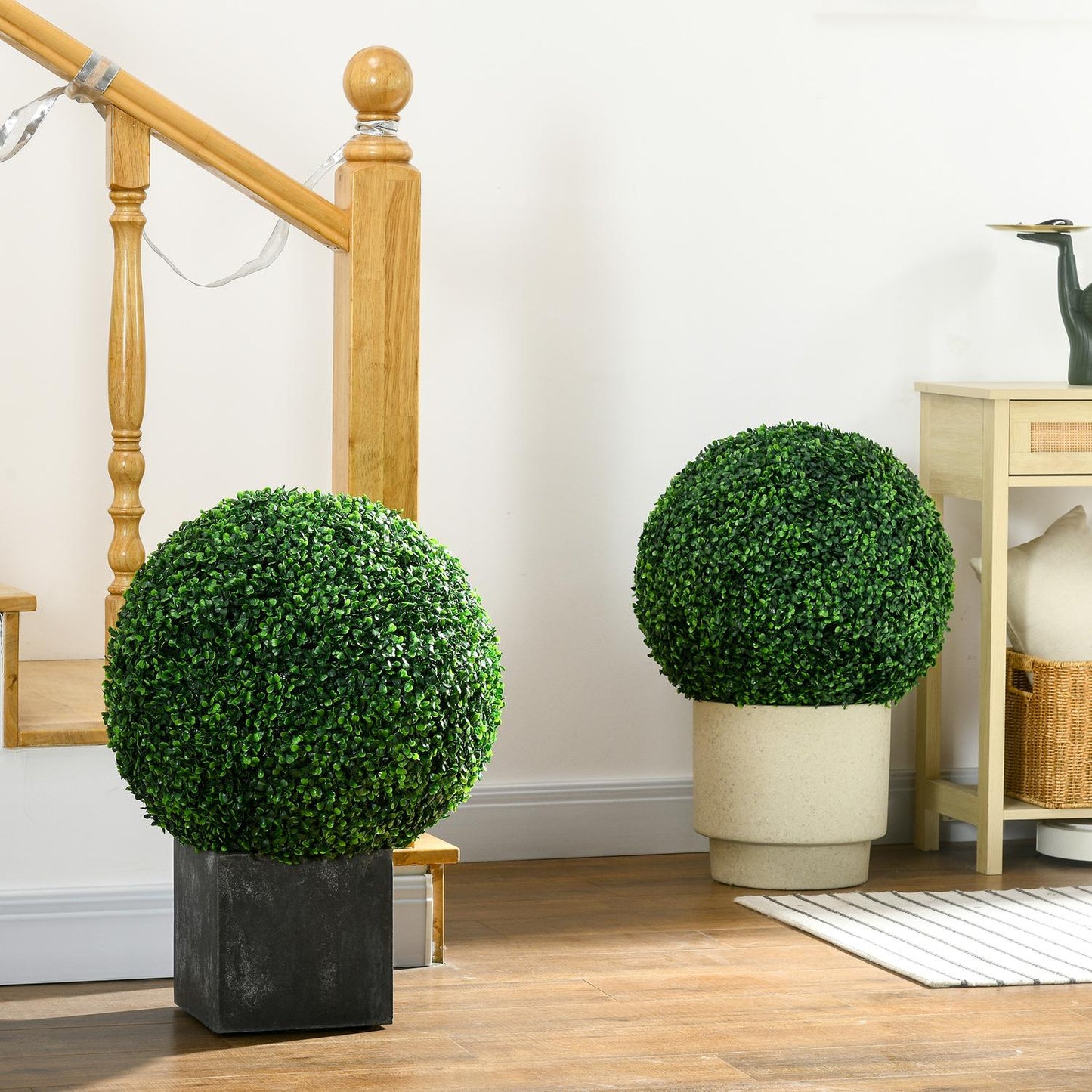 Set of 2 artificial boxwood balls, 50 cm decorative plants