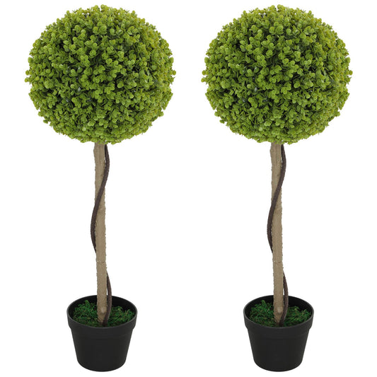 Artificial Eucalyptus Plants - 90cm tall, set of 2, decorative