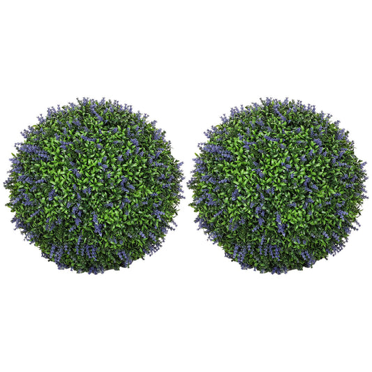 Artificial lavender: 42cm ball shaped plant for home and office