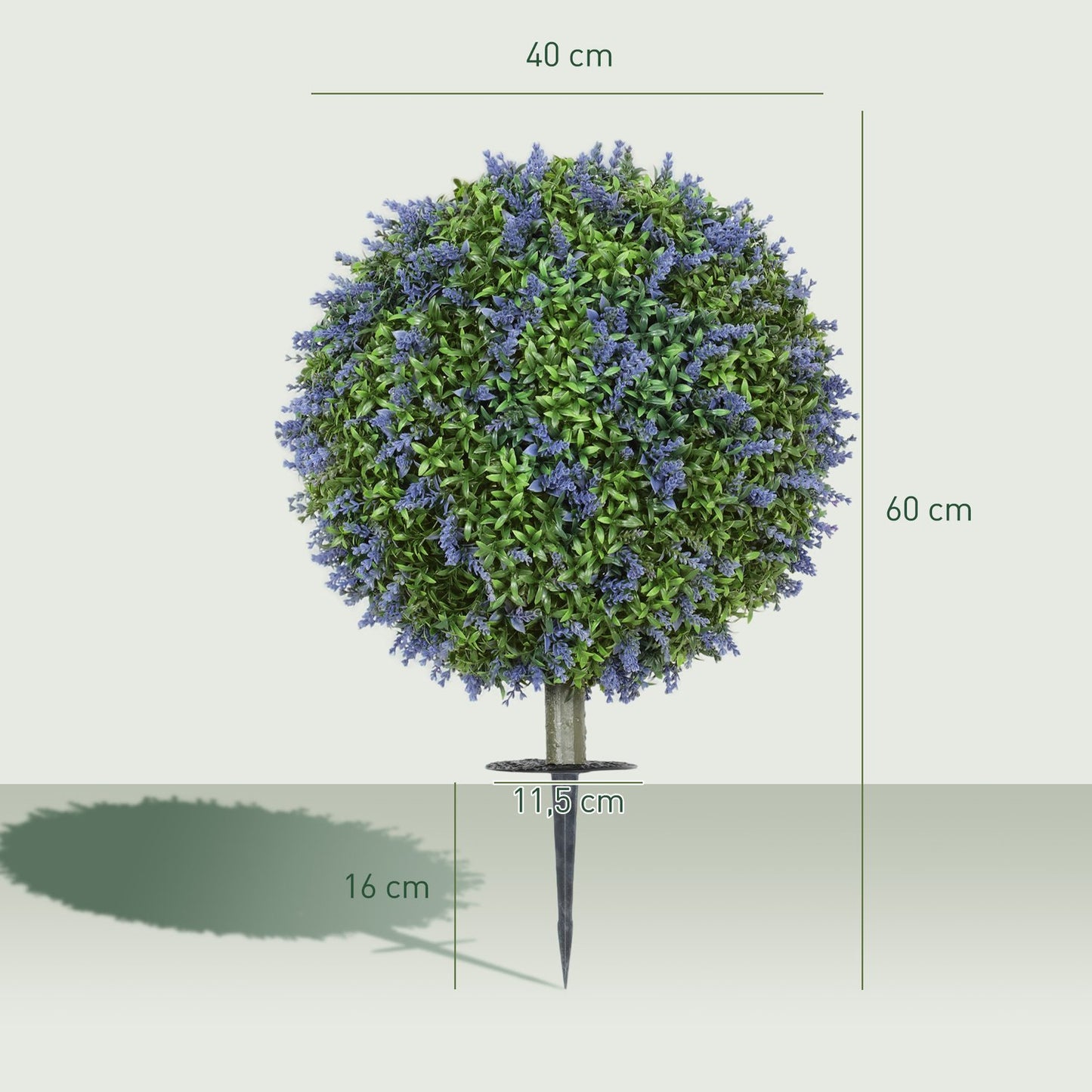 Artificial lavender plants 60 cm with UV protection set
