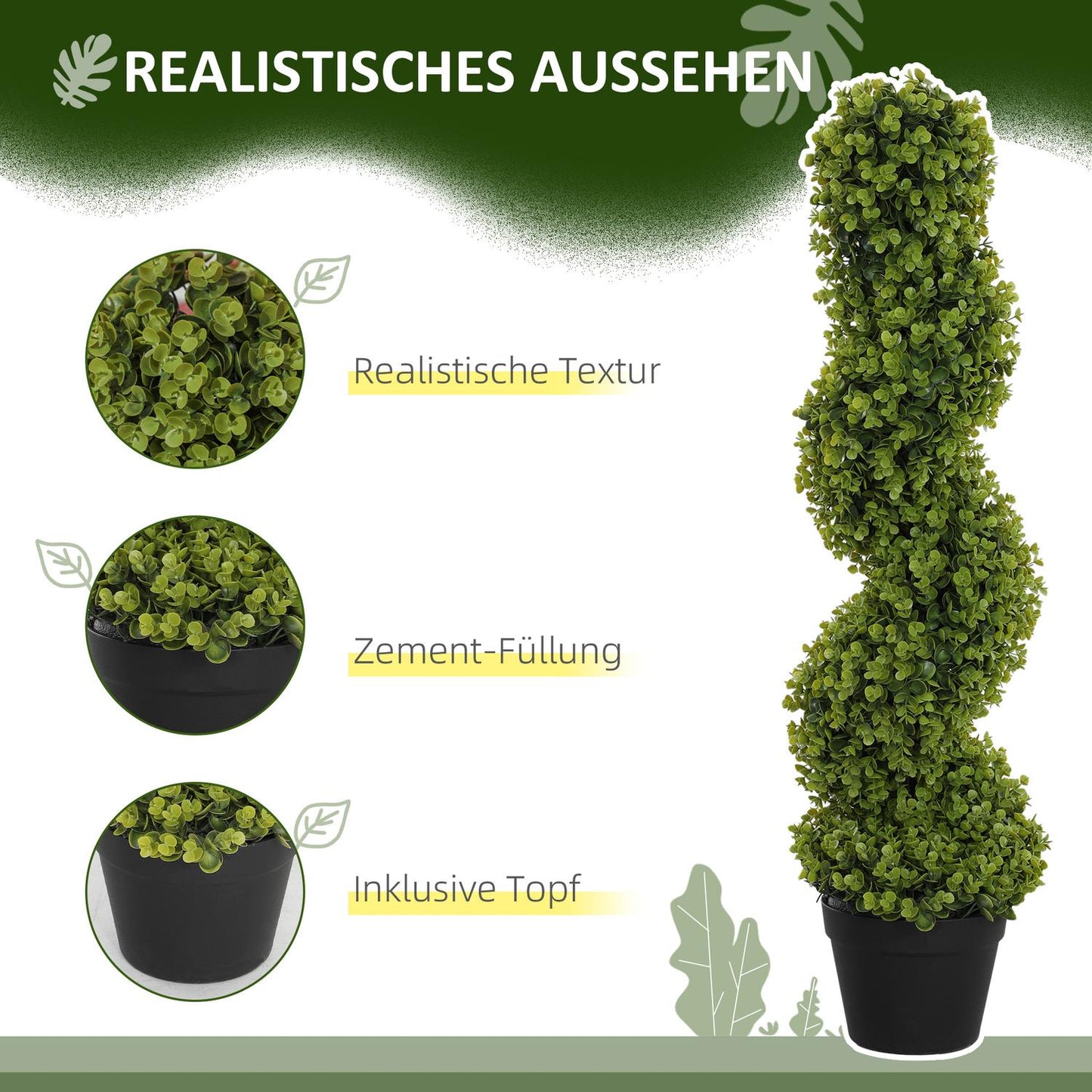 Artificial eucalyptus 90cm, decorative indoor plant in pot