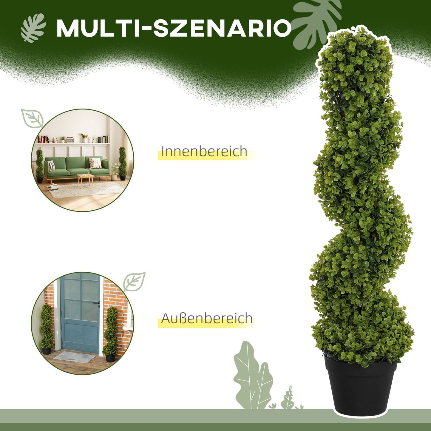 Artificial eucalyptus 90cm, decorative indoor plant in pot