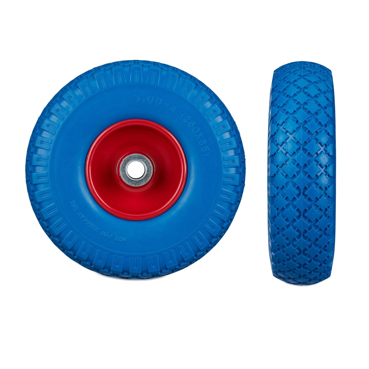 Set of 2 Hand Truck Tyres Steel Rim