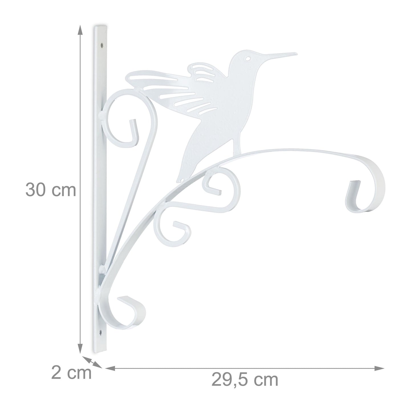 Set of 2 Hanging Basket Brackets Bird