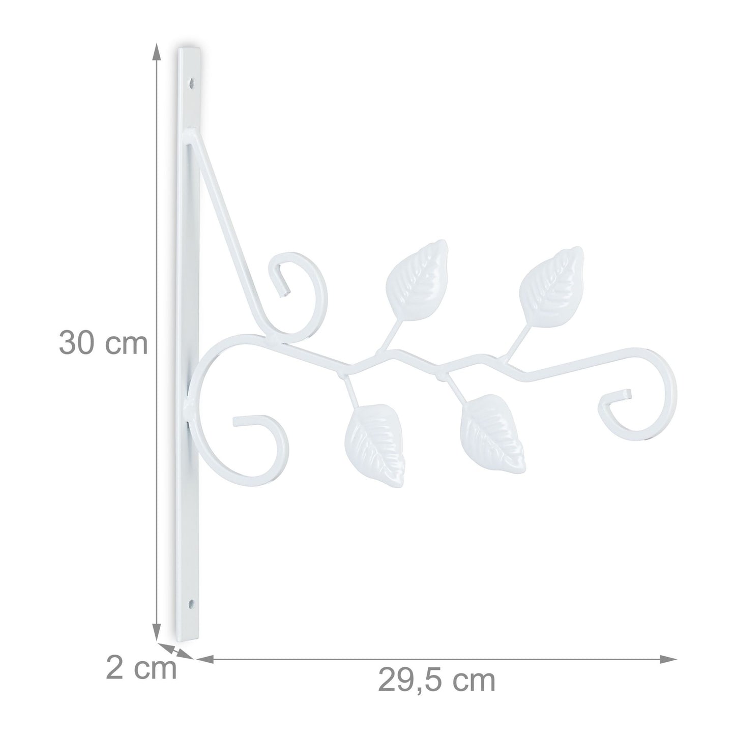 Set of 2 Hanging Basket Brackets Leaves