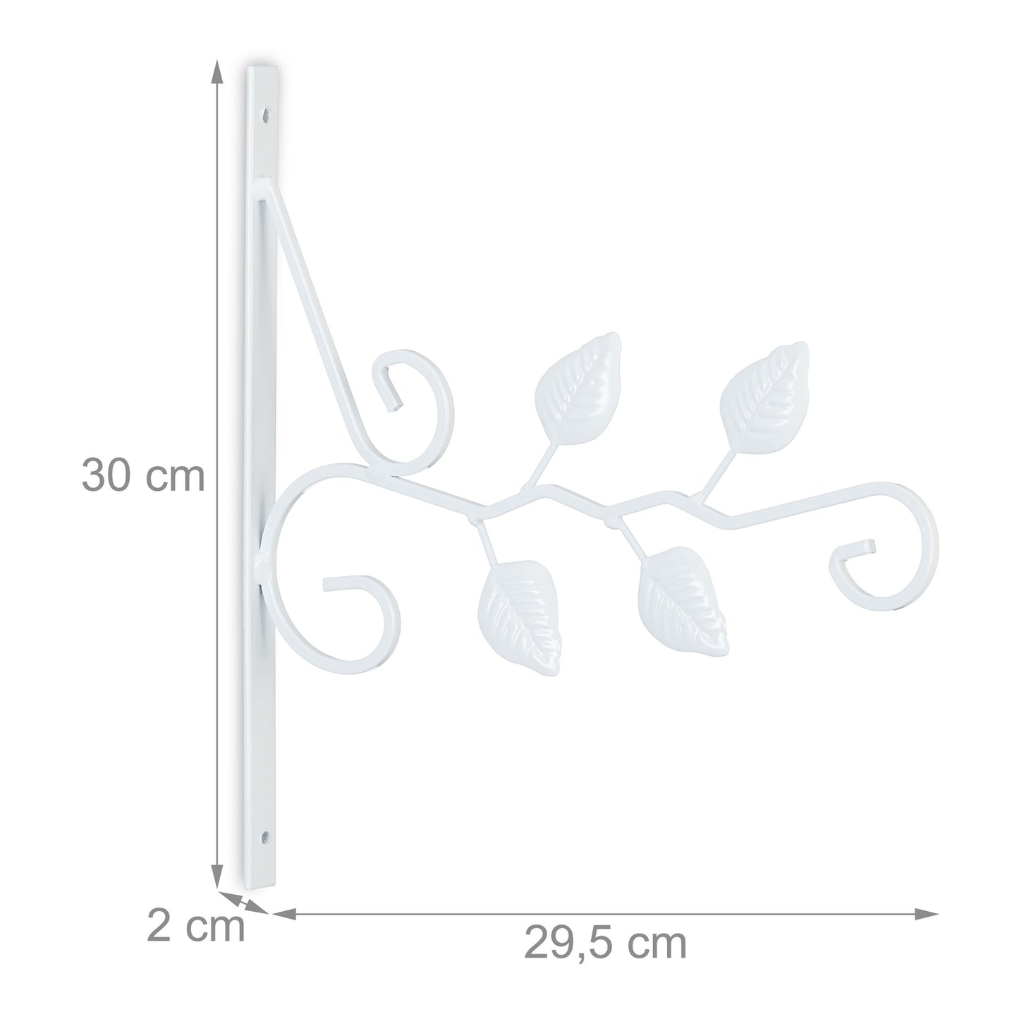 Set of 2 Hanging Basket Brackets Leaves