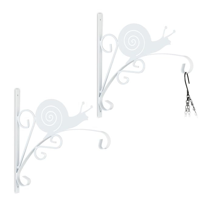 Set of 2 Hanging Basket Brackets Snail