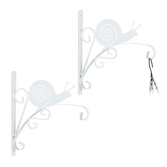 Set of 2 Hanging Basket Brackets Snail