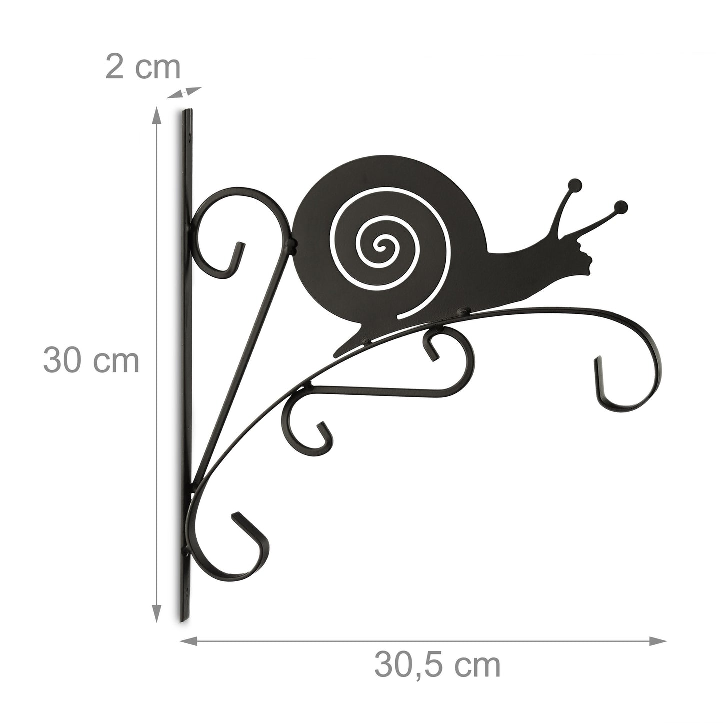 Set of 2 Hanging Basket Brackets Snail