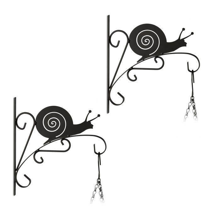 Set of 2 Hanging Basket Brackets Snail