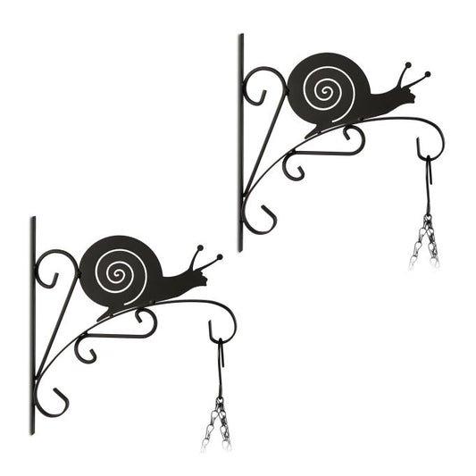 Set of 2 Hanging Basket Brackets Snail