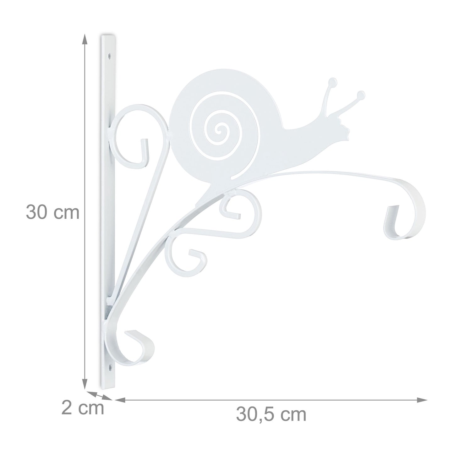 Set of 2 Hanging Basket Brackets Snail