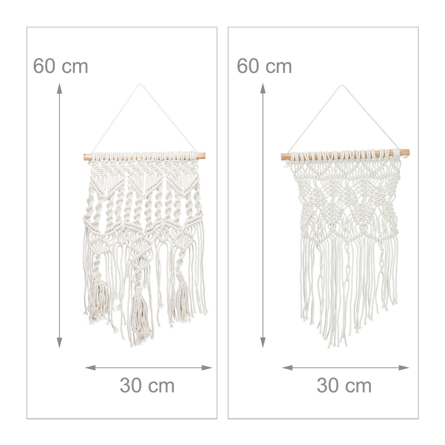 Set of 2 Macramé Wall Hangings