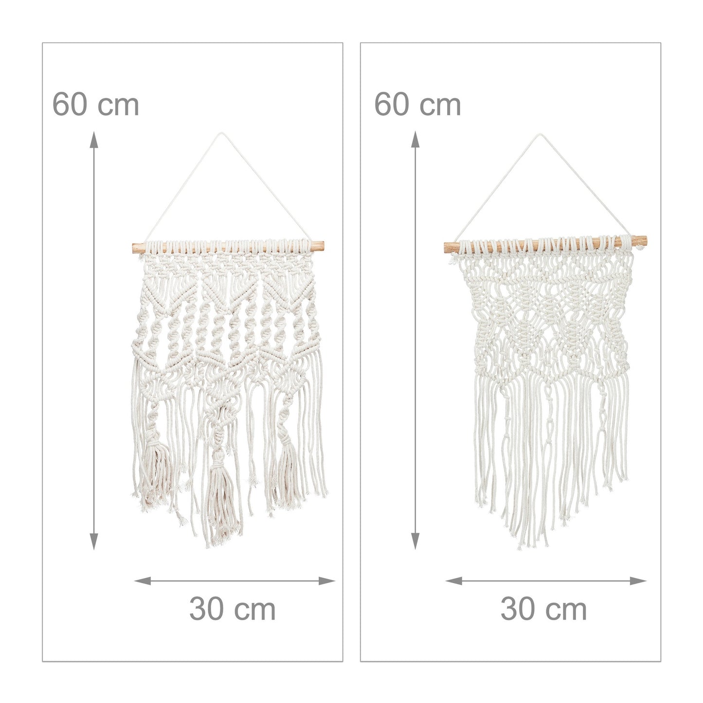 Set of 2 Macramé Wall Hangings