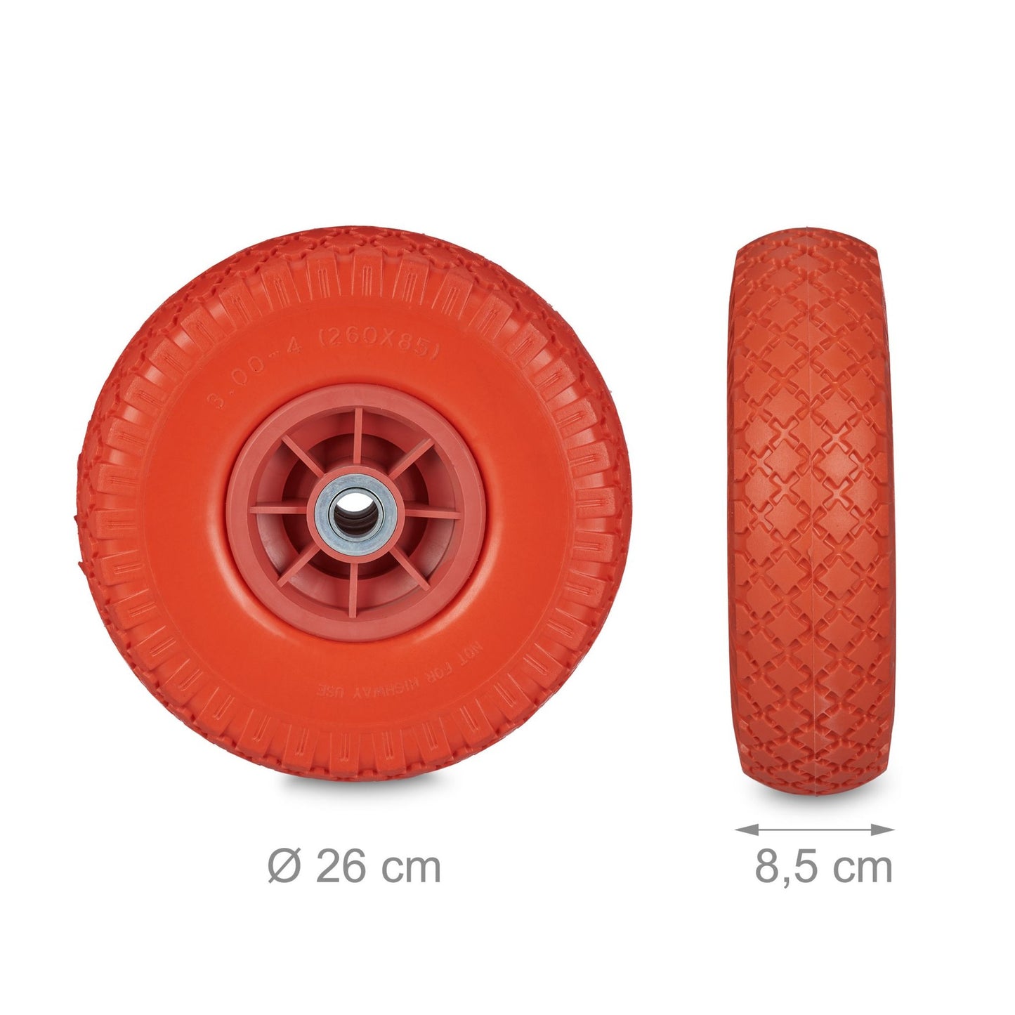 Set of 2 PU Hand Truck Tires 3.00-4