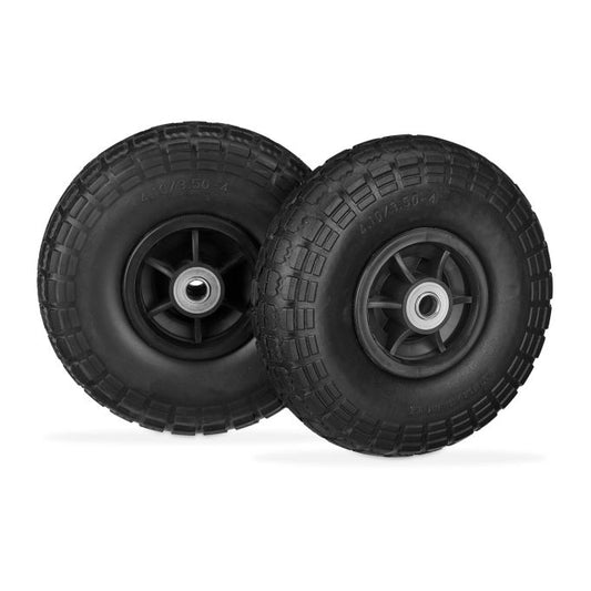 Set of 2 PU Wheelbarrow Tyres 4.1/3.5-4