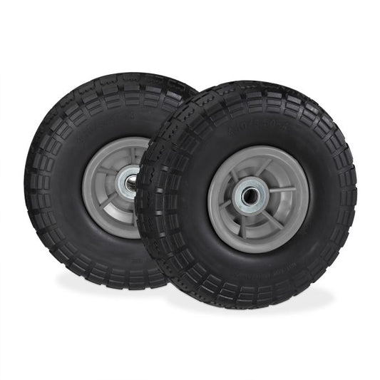 Set of 2 PU wheelbarrow tires 4.1/3.5-4