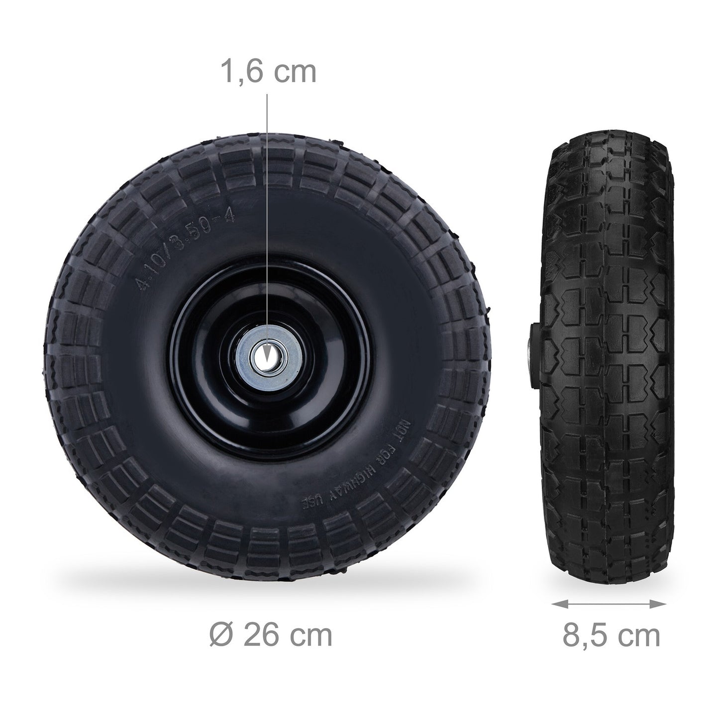 Set of 2 PU Wheelbarrow Tyres