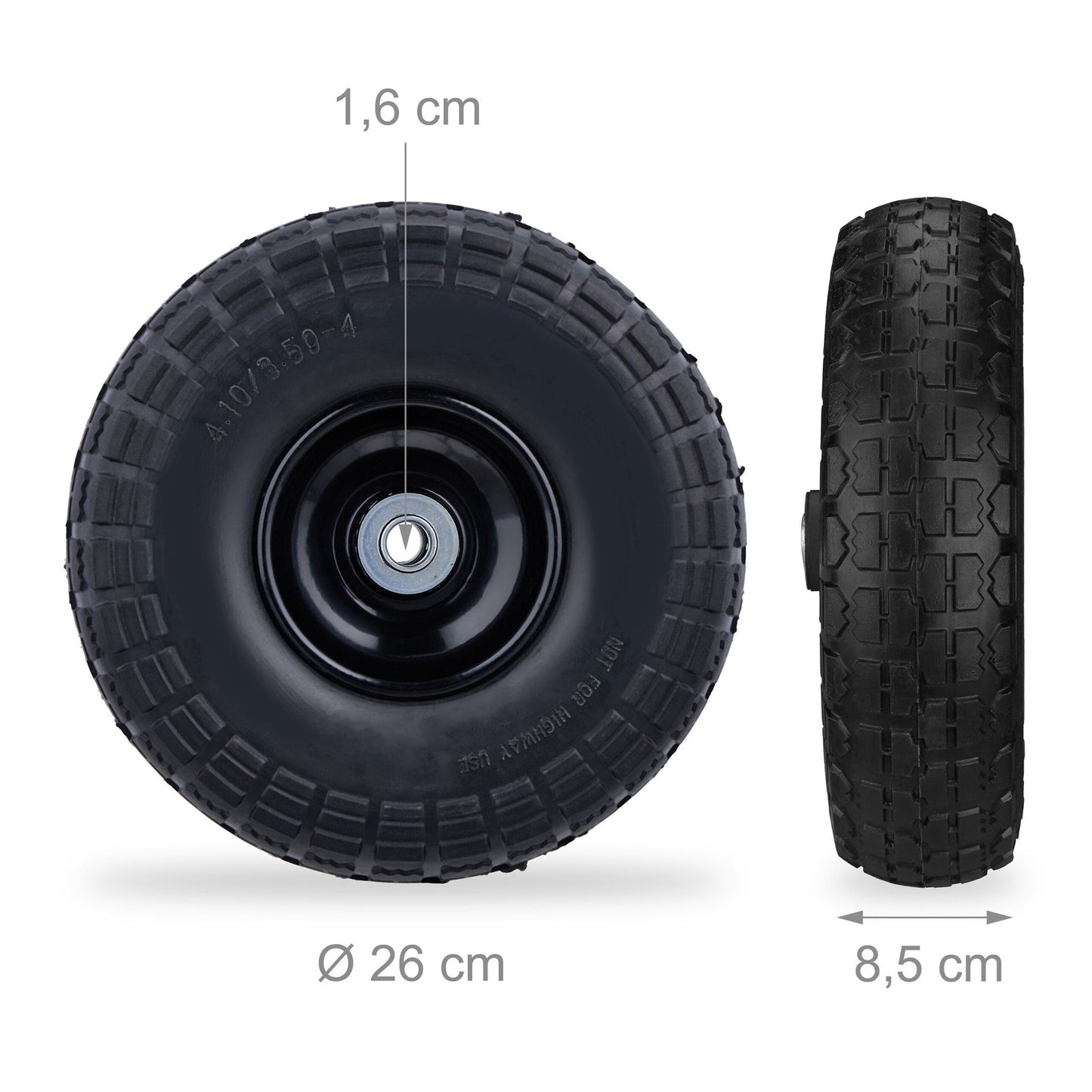 Set of 2 PU Wheelbarrow Tyres