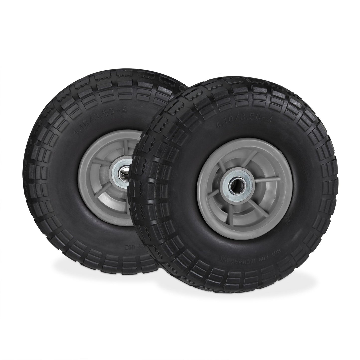 Set of 2 PU wheelbarrow tires 4.1/3.5-4