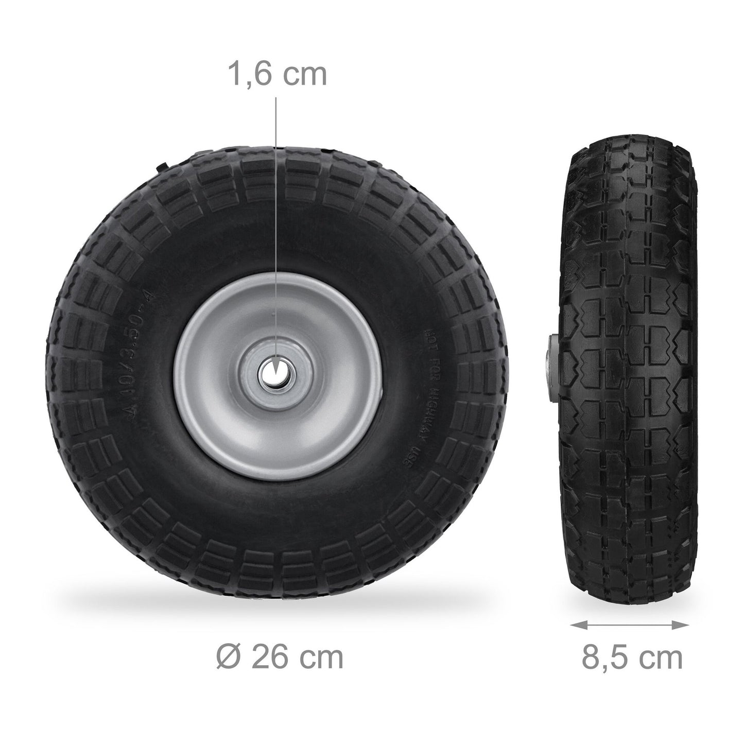 Set of 2 PU wheelbarrow tires