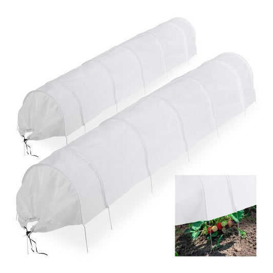 Set of 2 PVC Grow Tunnels 3.4 m