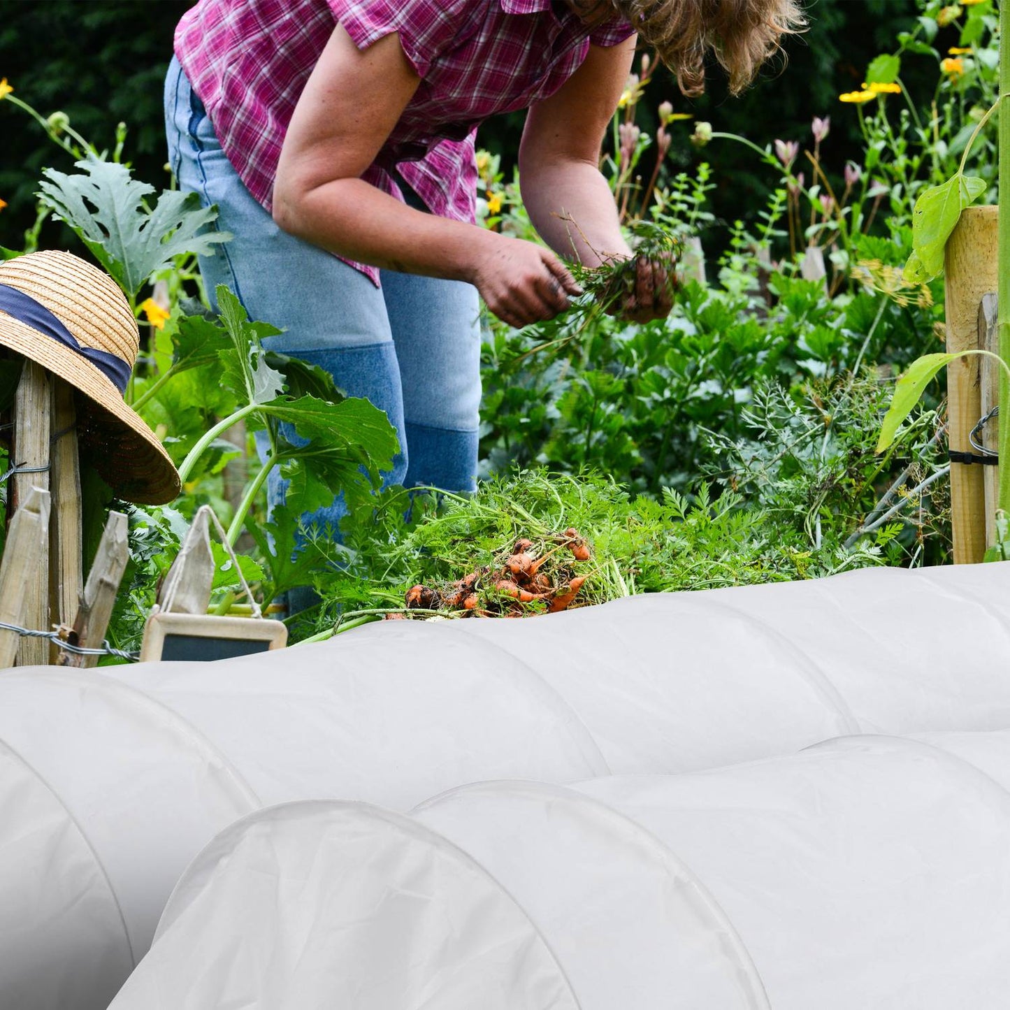 Set of 2 PVC Grow Tunnels 3.4 m